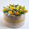FlorBox - szezonális vegyes virágokból - nagy, sárga/fehér (040)