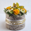 FlorBox - szezonális vegyes virágokból - közepes, sárga/fehér (041)